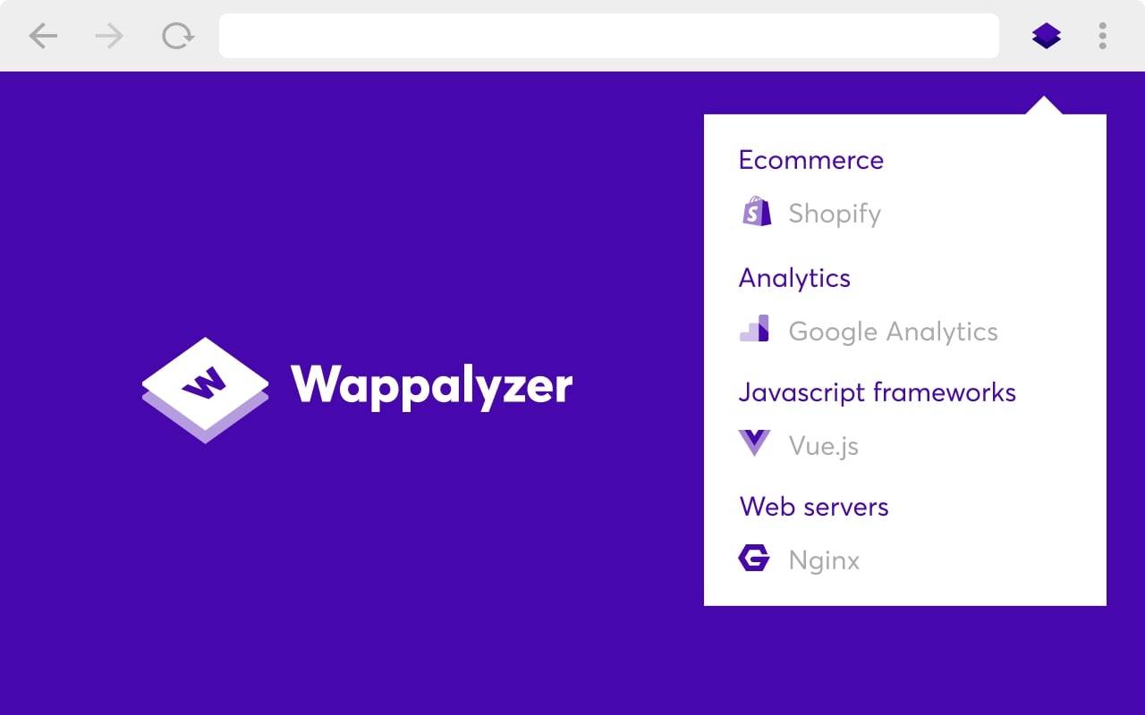 Wappalyzer extension